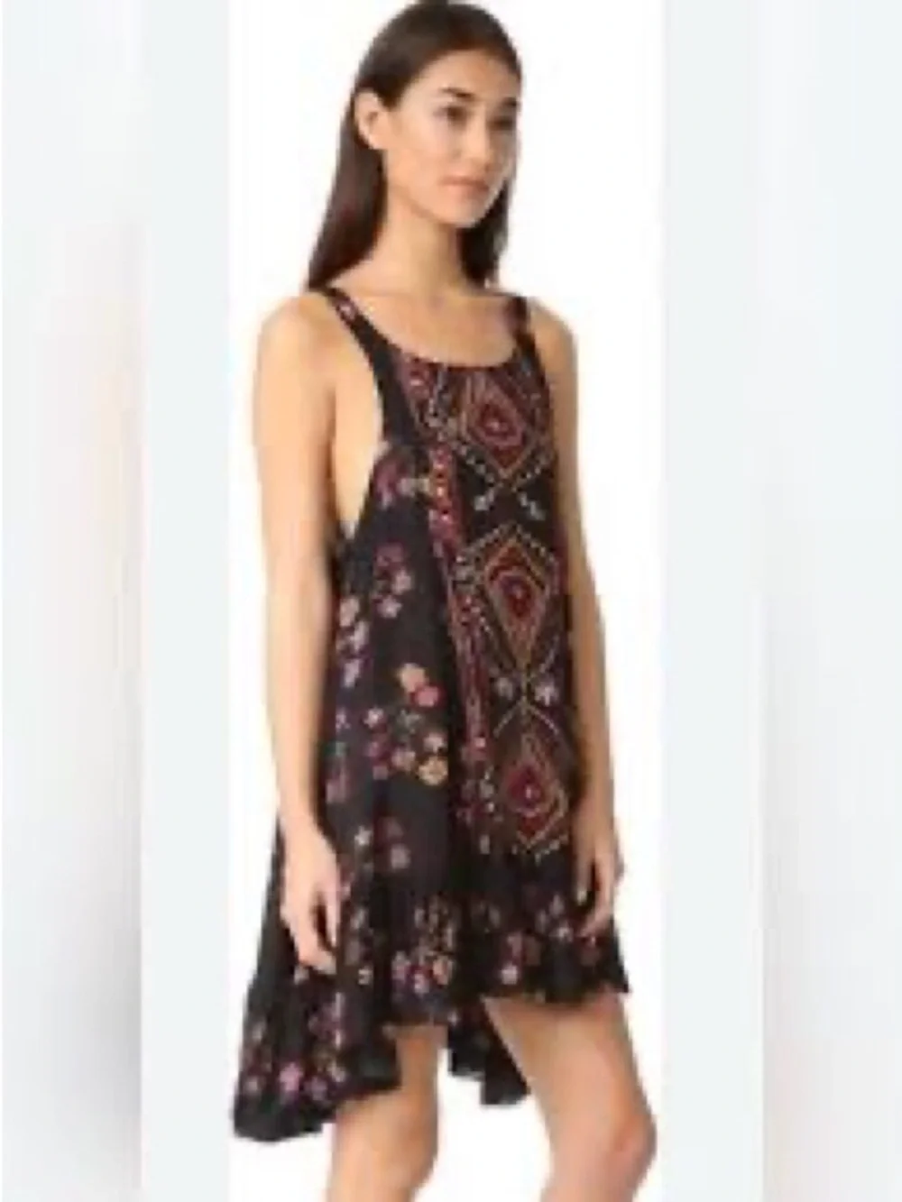 Free People (intimately) Black Annka Border Slip size small